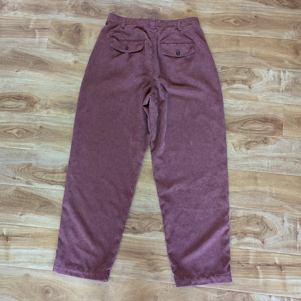 Madewell Corduroy High-Rise Tapered Pants Size 10 Dusty Redwood - Picture 9 of 15
